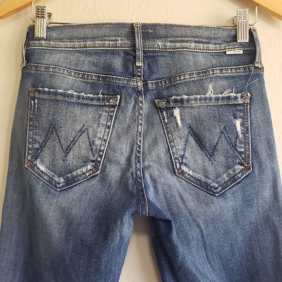 MOTHER The Pony Boy Ankle Fray Cuffed Jeans in Tequila Truth - Picture 10 of 14